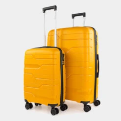 Juego De 2/3 Maletas (Cabina, Mediana Y Grande) Sarajevo Rigida/Blanda Con Capacidad De L -Almacenamiento De Viaje amarillo sku 16162958 57110689 xxl