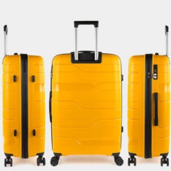 Juego De 2/3 Maletas (Cabina, Mediana Y Grande) Sarajevo Rigida/Blanda Con Capacidad De L -Almacenamiento De Viaje amarillo sku 16162958 57130588 xxl