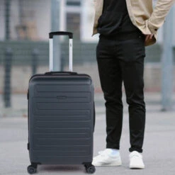 Maleta Mediana Monaco Rígida En Abs Con Capacidad De 69,5L Con Tsa -Almacenamiento De Viaje antracita sku 16091369 57260429 xxl