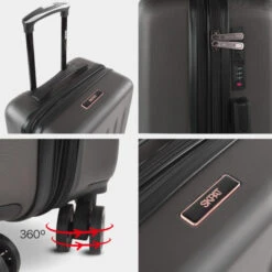 Maleta 70 Cms Grande Skpat Lisboa Rígida En Abs Extensible Con Capacidad De 97L Tsa Integrado -Almacenamiento De Viaje antracita sku 16106960 25120093 xxl