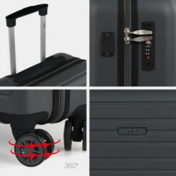 Juego De Maletas (Mediana Y Grande) Monaco En Abs Extensibles Con Capacidad De 162 L Con Tsa Y Usb -Almacenamiento De Viaje antracita sku 16161740 32400819 xxl