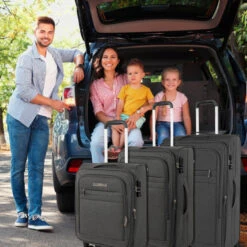 Juego De Maletas 50/60/70Cm Jaslen Brighton -Almacenamiento De Viaje antracita sku 16493122 06490639 xxl