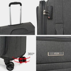 Juego De Maletas 50/60/70Cm Jaslen Brighton -Almacenamiento De Viaje antracita sku 16493122 06530333 xxl