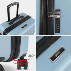 Maleta De Cabina Skpat Lisboa Rígida En Abs Extensible Con Capacidad De 39L Tsa Integrado 40 Maleta De Cabina Skpat Lisboa Rígida En Abs Extensible Con Capacidad De 39L Tsa Integrado -Almacenamiento De Viaje azul celeste sku 16106958 01250409 xxl