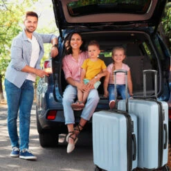 Maletas Mediana Lisboa Rigida Con Capacidad De 65 L -Almacenamiento De Viaje azul celeste sku 16161757 36330703 xxl