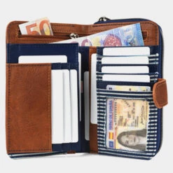 Cartera De Mujer Skpat Genova En Lona-Poliéster-Polipiel -Almacenamiento De Viaje azul marino sku 16654583 48450934 xxl