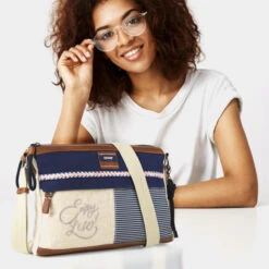 Bolso Bandolera Skpat Genova -Almacenamiento De Viaje azul marino sku 16654587 52240473 xxl