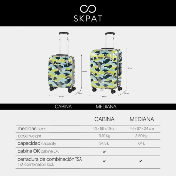Maleta De Cabina Camo Rigida Con Capacidad De 34,5 L 6 Maleta De Cabina Camo Rigida Con Capacidad De 34,5 L - Imagen 4