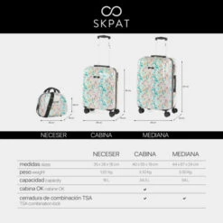 Maleta Cabina Skpat Lucca Rígida Con Capacidad 34,5 L -Almacenamiento De Viaje azul sku 16041820 10470477 xxl