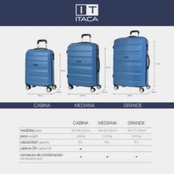 Maleta 70Cm Itaca Elba -Almacenamiento De Viaje azul sku 16065362 59010546 xxl