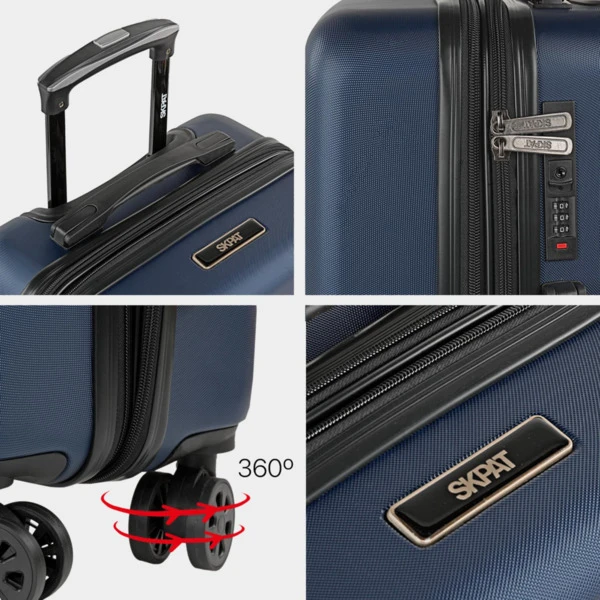 Maleta De Cabina Skpat Lisboa Rígida En Abs Extensible Con Capacidad De 39L Tsa Integrado 11 Maleta De Cabina Skpat Lisboa Rígida En Abs Extensible Con Capacidad De 39L Tsa Integrado - Imagen 9