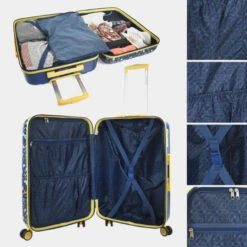 Maletas Mediana Butterflies Rigida/Blanda Con Capacidad De 64 L -Almacenamiento De Viaje azul sku 16654416 40050243 xxl