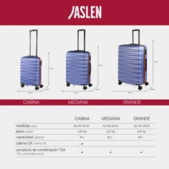 Maleta Cabina Jaslen Oporto 21 Maleta Cabina Jaslen Oporto -Almacenamiento De Viaje azul sku 16666412 10260212 xxl