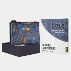 Monedero-Tarjetero-Llavero De Piel Lois Mirage -Almacenamiento De Viaje azul sku 16679410 19070870 xxl