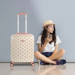 Maletas De Cabina Polka Dots Rigida/Blanda Con Capacidad De 37 L -Almacenamiento De Viaje beige sku 16041800 07060854 xxl