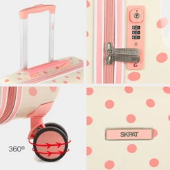 Maletas Mediana Polka Dots Rigida/Blanda Con Capacidad De 0 L 16 Maletas Mediana Polka Dots Rigida/Blanda Con Capacidad De 0 L -Almacenamiento De Viaje beige sku 16041804 19500282 xxl