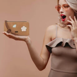 Cartera De Mano Skpat Leaves -Almacenamiento De Viaje beige sku 16064811 22180513 xxl