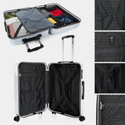 Maleta Cabina Skpat Niza -Almacenamiento De Viaje blanco margaritas azul sku 16497518 21310347 xxl