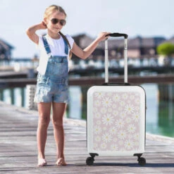 Maleta Cabina Skpat Niza -Almacenamiento De Viaje blanco margaritas rosa sku 16497519 21350359 xxl