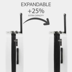 Maleta De Cabina Skpat Lisboa Rígida En Abs Extensible Con Capacidad De 39L Tsa Integrado 26 Maleta De Cabina Skpat Lisboa Rígida En Abs Extensible Con Capacidad De 39L Tsa Integrado -Almacenamiento De Viaje blanco milk sku 16062184 01200684 xxl