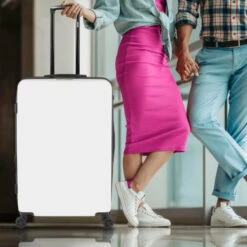 Maleta 70 Cms Grande Skpat Lisboa Rígida En Abs Extensible Con Capacidad De 97L Tsa Integrado -Almacenamiento De Viaje blanco milk sku 16106961 25260116 xxl