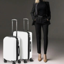 Maletas Mediana Lisboa Rigida Con Capacidad De 65 L -Almacenamiento De Viaje blanco milk sku 16161755 36280558 xxl