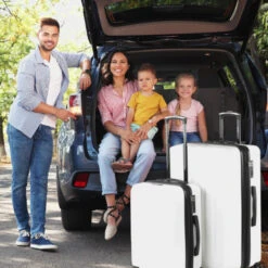 Juego De 2/3 Maletas (Cabina, Mediana Y Grande) Lisboa Rigida Con Capacidad De 97 L -Almacenamiento De Viaje blanco milk sku 16161809 43070290 xxl