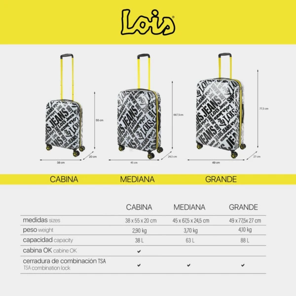 Maleta 70Cm Lois Kenner 12 Maleta 70Cm Lois Kenner - Imagen 10