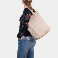 Bolso Tote De Mujer/Hombre Skechers Skechers Ss21 En Lona Algodón Waterproof -Almacenamiento De Viaje blanco palido sku 16065195 06210040 xxl