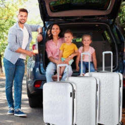 Lois Juego De Maletas (Cabina, Mediana Y Grande) Estocolmo Rígidas De Abs Con Capacidad De 170L -Almacenamiento De Viaje blanco sku 16428099 59130566 xxl