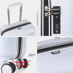 Lois Juego De Maletas (Cabina, Mediana Y Grande) Estocolmo Rígidas De Abs Con Capacidad De 170L -Almacenamiento De Viaje blanco sku 16428099 59150903 xxl