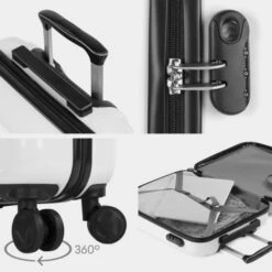 Maletas Mediana Stickers Rigida/Blanda Con Capacidad De L -Almacenamiento De Viaje blanco sku 16493260 19280575 xxl