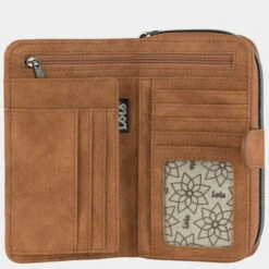 Cartera De Mujer Lois Redwood Color Bordada -Almacenamiento De Viaje camel sku 16321711 18370100 xxl