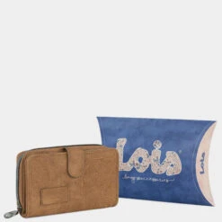 Cartera De Mujer Lois Redwood Color Bordada -Almacenamiento De Viaje camel sku 16321711 18390242 xxl