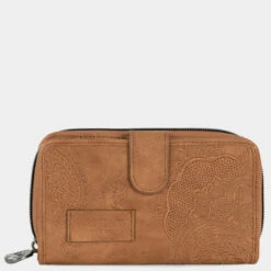 Cartera De Mujer Lois Redwood Color Bordada -Almacenamiento De Viaje camel sku 16321711 18410418 xxl
