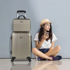 Maleta Cabina+Neceser Itaca Havel 22 Maleta Cabina+Neceser Itaca Havel -Almacenamiento De Viaje champagne sku 16322486 07100424 xxl