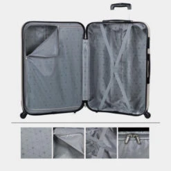 Juego De 2/3 Maletas (Cabina, Mediana Y Grande) Havel Rigida Con Capacidad De L -Almacenamiento De Viaje champagne sku 16322575 34000936 xxl