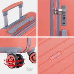 Juego De Maletas (Mediana Y Grande) Monaco En Abs Extensibles Con Capacidad De 162 L Con Tsa -Almacenamiento De Viaje coral sku 16161724 30160760 xxl