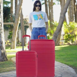 Juego De Maletas (Cabina Y Grande) San Marino En Abs Extensibles Con Capacidad De 152L Con Tsa -Almacenamiento De Viaje fresa sku 16041892 33360292 xxl