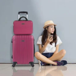 Maleta Cabina+Neceser Itaca Havel 28 Maleta Cabina+Neceser Itaca Havel -Almacenamiento De Viaje fresa sku 16322487 50400042 xxl