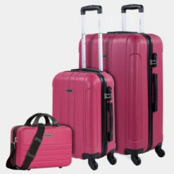 Juego De 2/3 Maletas (Cabina, Mediana Y Grande) Havel Rigida Con Capacidad De L -Almacenamiento De Viaje fresa sku 16322576 48340458 xxl