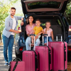 [Juego De 3 Maletas (Cabina, Mediana Y Grande)] Havel Rigida Con Capacidad De L -Almacenamiento De Viaje fresa sku 16322591 43230378 xxl