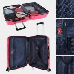 Maletas Mediana Venecia Rigida/Blanda Con Capacidad De 70,6 L -Almacenamiento De Viaje fresa sku 16594202 51050944 xxl