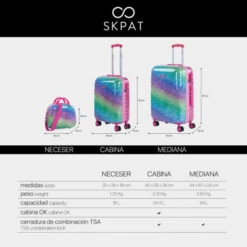 Maleta Cabina Y Neceser Skpat Shine Like A Star -Almacenamiento De Viaje fucsia sku 16428085 06440487 xxl