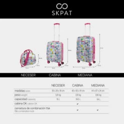 Maleta Cabina Skpat London -Almacenamiento De Viaje fucsia sku 16654419 25140219 xxl