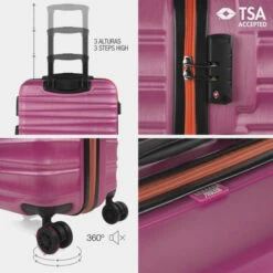 Maletas Mediana Oporto Rigida Con Capacidad De L -Almacenamiento De Viaje fucsia sku 16666586 12480094 xxl