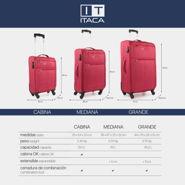 Maleta Cabina Itaca Tamesis 7 Maleta Cabina Itaca Tamesis - Imagen 5