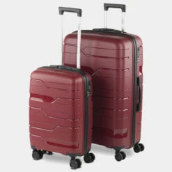 Juego De 2/3 Maletas (Cabina, Mediana Y Grande) Sarajevo Rigida/Blanda Con Capacidad De L -Almacenamiento De Viaje granate sku 16162957 57060889 xxl