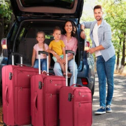 Juego De Maletas 50/60/70Cm Itaca Tamesis -Almacenamiento De Viaje granate sku 16177080 59350255 xxl