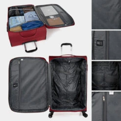 Maleta 60Cm Jaslen Brighton -Almacenamiento De Viaje granate sku 16493137 02280466 xxl